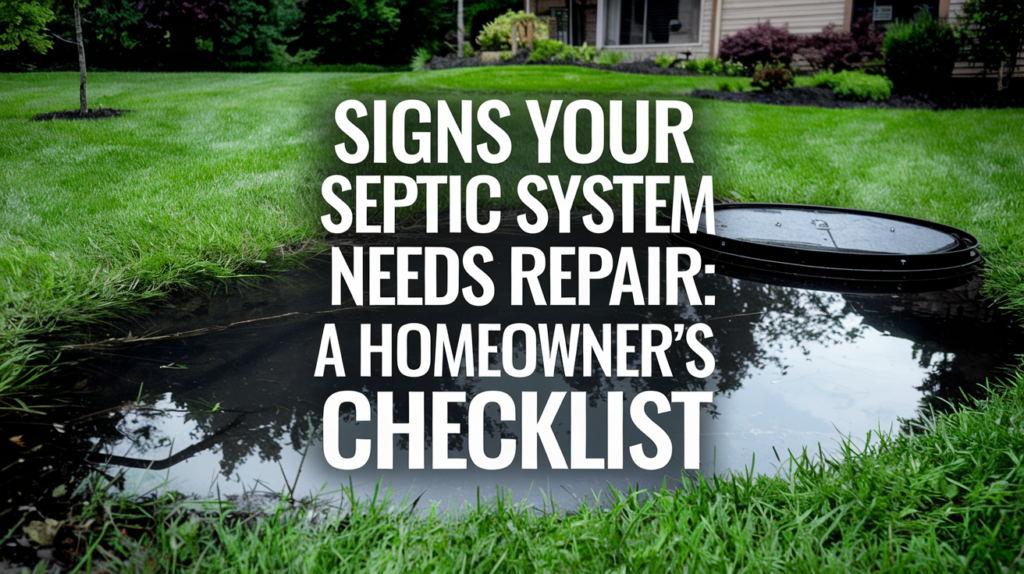 Signs Your Septic System Needs Repair A Homeowner's Checklist